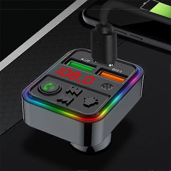 PDF18 PD 25W+QC3.0 Billader Bluetooth MP3-spiller Billaderadapter Støtter Håndfrie Anrop U-Disk Lossless Lydkvalitet