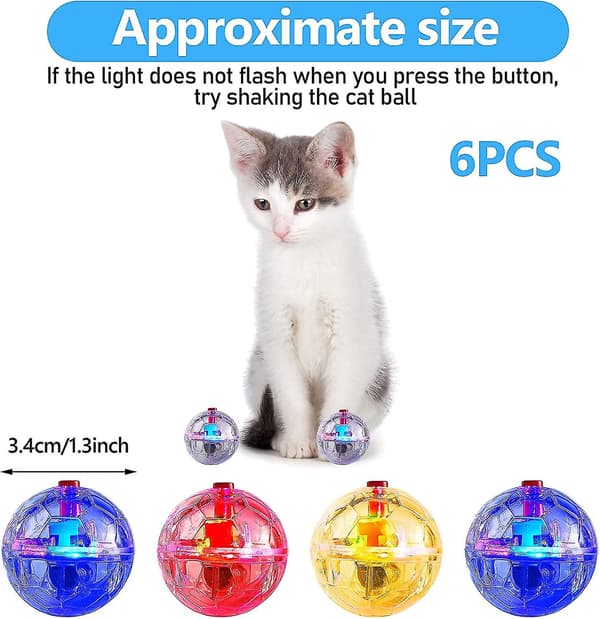Ghost Hunting Cat Ball Light Led Motion Glowing Interactive Ball Pet Toys Running Training Ball For Pet Activity-FA-