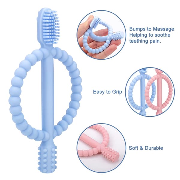 Soft Silicone Teether - 2 Pcs For Teething And Sore Gums
