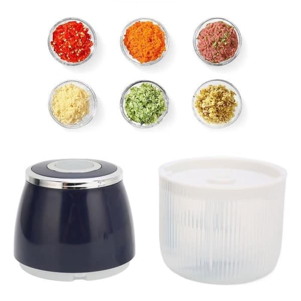 ESTINK Mini Garlic Chopper Electric Garlic Chopper 3 Blades Powerful Motor Multifunctional Food Processor USB Charging Garlic Chopper