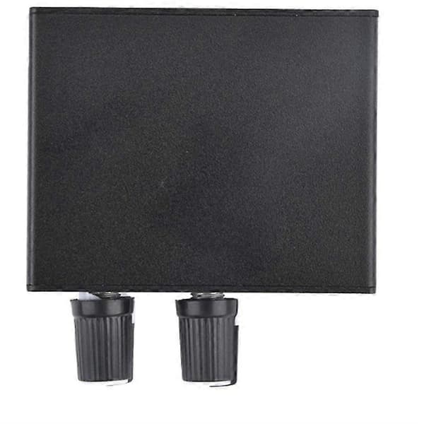 AU-202 2 Input 2 Output Stereo Mixer Audio Splitter for Headphones External Power Supply AMP Volume Separate