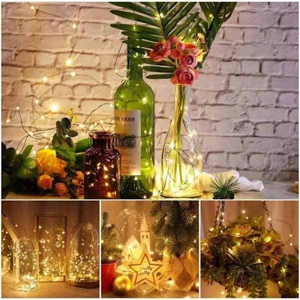 50 m LED Light String - 500 LED Warm White - IP44 Waterproof - Remote Control - 8 Light Modes - Christmas Tree Decoration