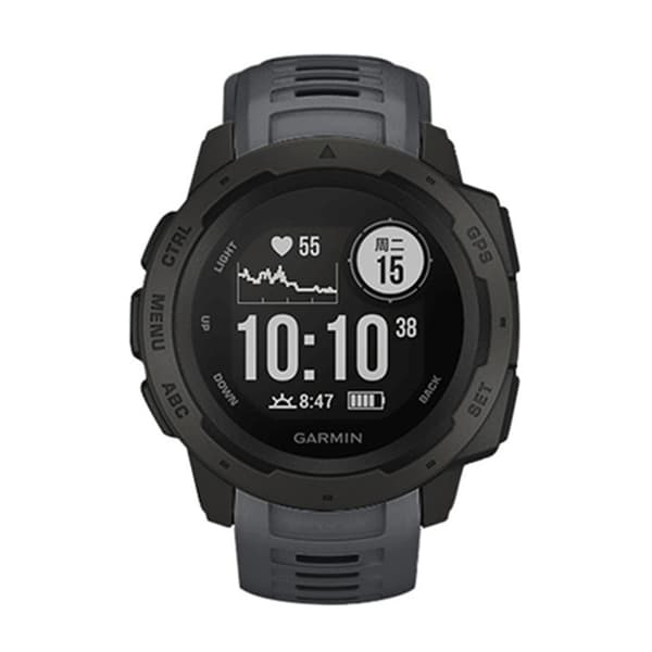 Silikone armbånd til Garmin Instinct/Esports/Tide/Solar Grå