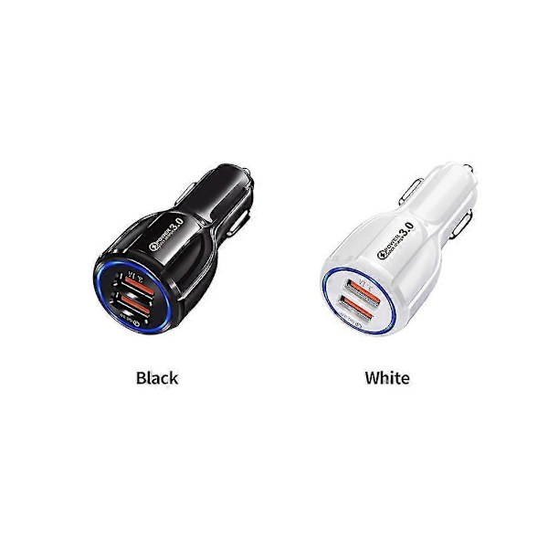 PC 3.0 Biloplader Mobiltelefon Auto Tilbehør Dobbelte USB-porte Multibeskyttelse