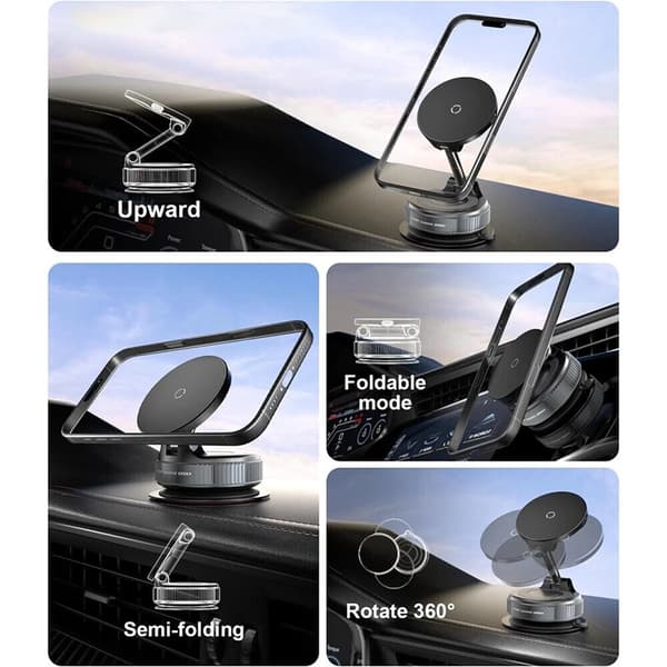 Mobile Holder / Magnetic Phone Holder - Wireless Charging & Vacuum Mount for Car