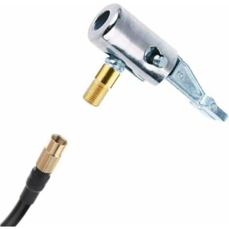 Bildäcksventiladapter, bärbar bildäckspumpmunstycke, bilgängad munstycksadapter, luftpumpanslutningstillbehör, tömmer inte