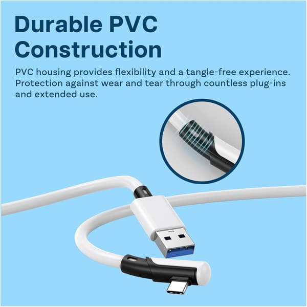 2025 Seneste Model VR Link-kabel USB-C til USB-C til Meta Quest 3S / 3/2 / Pro, Pico 4 Ultra / 4 og PC/Steam VR 90 Graders Type-C Kabel til