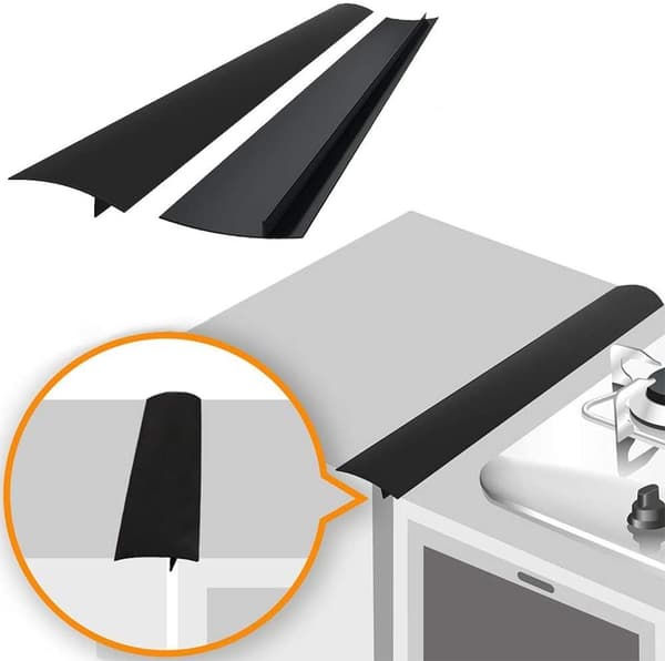 Stove trim - keeps clean between stove and cabinet 61.5 cm Black 2-pack