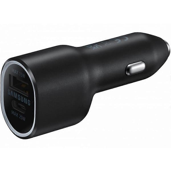 Samsung USB-C USB-A Dubbel Billaddare - Svart