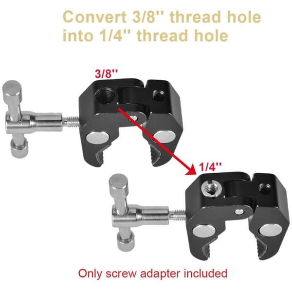 16 stk. 1/4\" og 3/8\" gevindskårne metalskrueadaptere/konvertere til reflektorparaplyer, studielamper, flashstativer, stativer, monopodder osv.