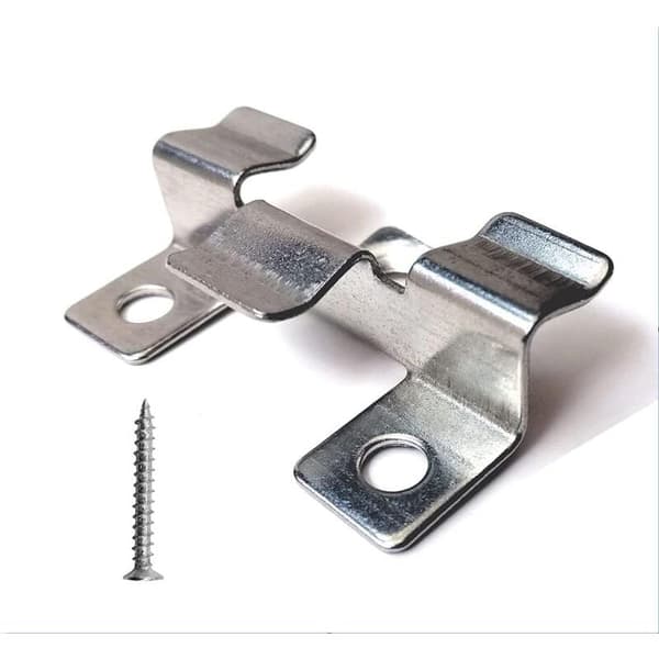 100 Composite Decking Clips with Stainless Steel Screws (1cm Height) - Durable Fastening Clips for Decking