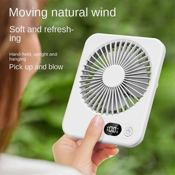 Portable Desk Fan USB Rechargeable Fan 180° Tiltable Foldable Personal Fan with Power Display 5 Speeds Ul