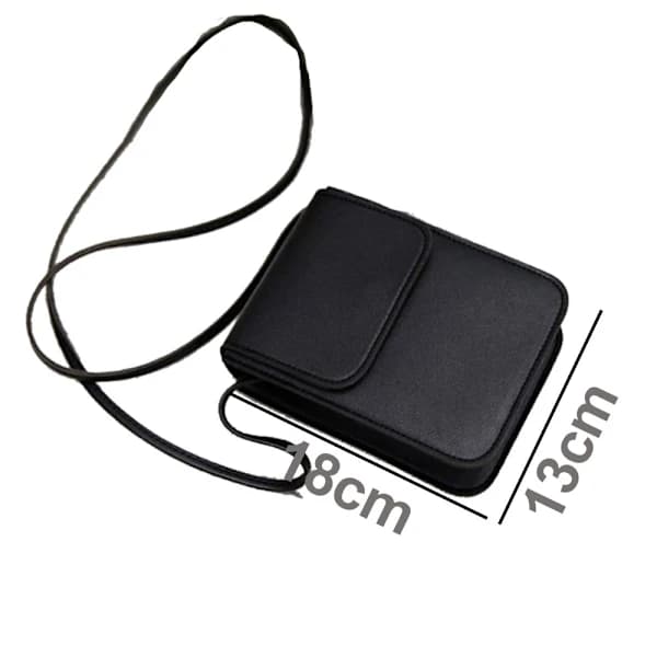 2023 New style one-shoulder small bag women's vertical mobile black