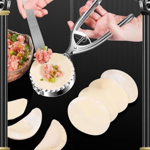 Empanadaform i rustfrit stål, dumplingformpresse, genanvendeligt køkkenredskab til at lave ravioli, bagværk