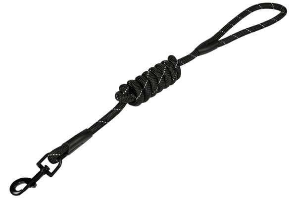 Hundesnor rund 12 mm × 150 cm sort refleks