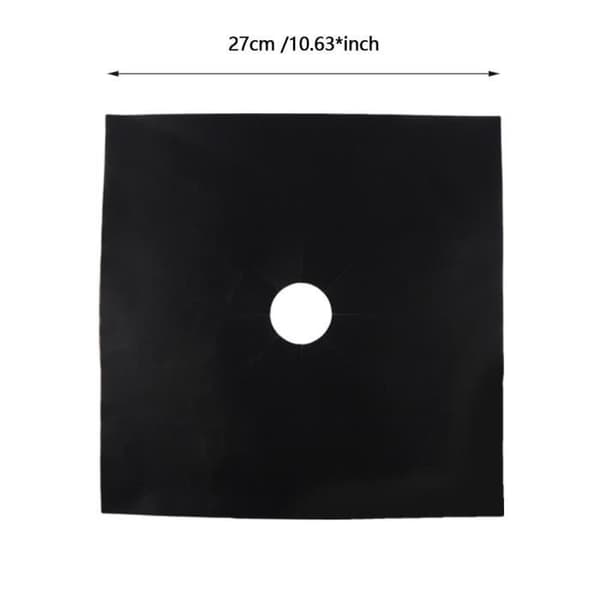 st/set Reusable Fiberglass Gas Stove Protector Mats, Kitchen Utensils (Black)