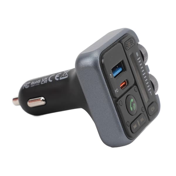Typ C USB-billaddare med Bluetooth-sändare och MP3-spelare
