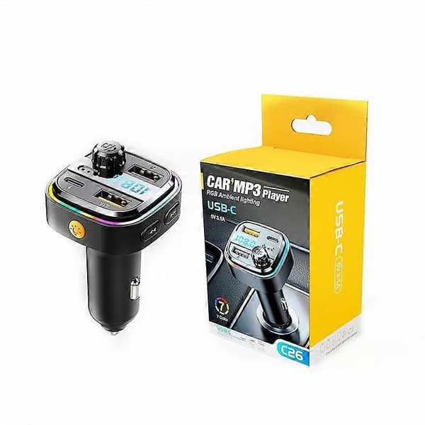 Bluetooth Handsfree Bil Ljudspelare Dubbel USB Billaddare C26