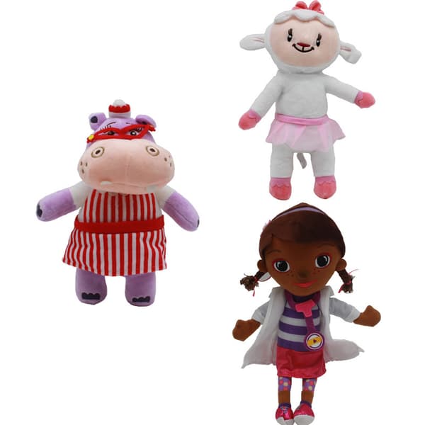 3 kpl tohtori Doc McStuffins Muffin Hippo pehmolelunukkeja 30cm