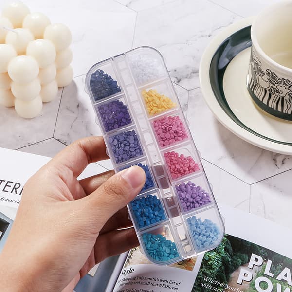 Storage Box with 12 Compartments in Transparent Plastic