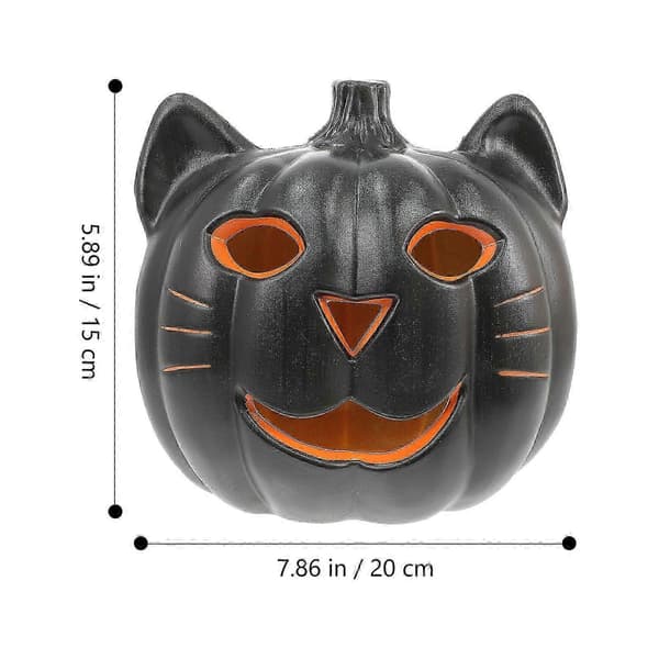 Spiseborddekorasjon, Kunstig Gresskar, Spøkelseshus Ornament, Jack-O-Lantern LED-lys