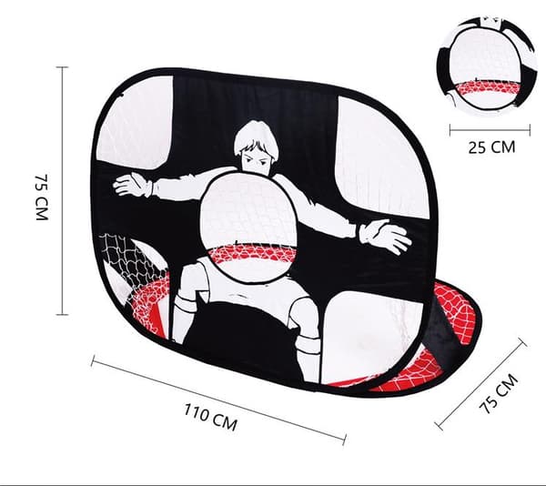 Bærbart fodboldmål - 110*75*75cm, 1 stk