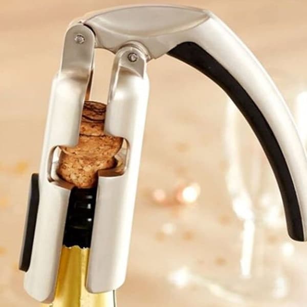 Champagneflaskeåbner, proptrækker til mousserende vin, proptrækker til bar, etiket