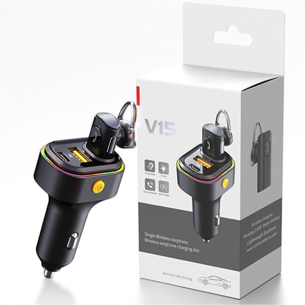 USB C billader for PD hurtiglading med Bluetooth-headset