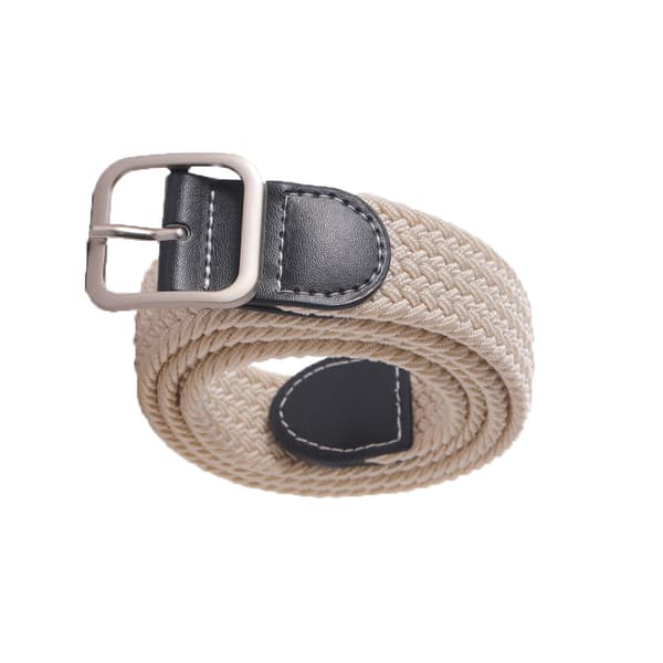 Usynligt strækbælte til jeans og bukser - 2,5 cm spændefrit elastisk taljebælte Beige