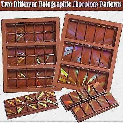 Holografisk chokoladeform silikone chokoladebar form 2-pak chokolade silikoneform