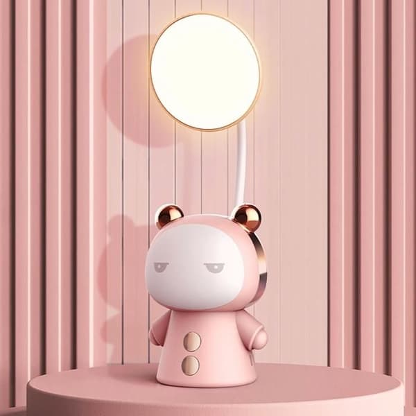 LED Desk Lamp, USB Rechargeable Reading Lamp, Night Light, Sleep Lamp, Pink Desk Lamp