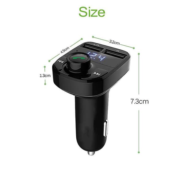 Trådlös Bluetooth FM-sändare MP3-spelare USB-billaddaradapter