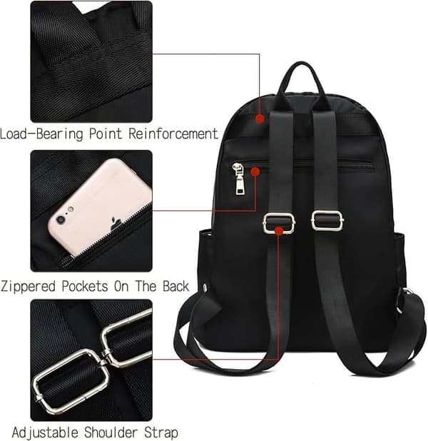 Small Women's Backpack Handbag, Waterproof Mini Backpack, 1-pack