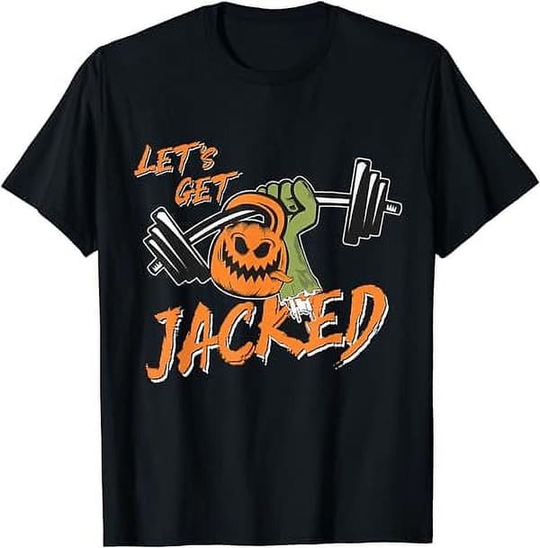 Halloween Jack O' Lantern Kuntosali Treeni T-paita - oodd1418