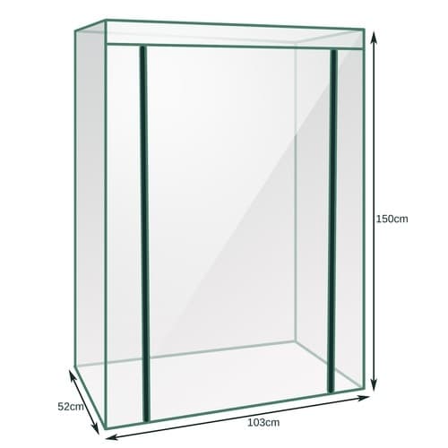 Minikasvihuone - 5 hyllyä - 150x103x52 cm