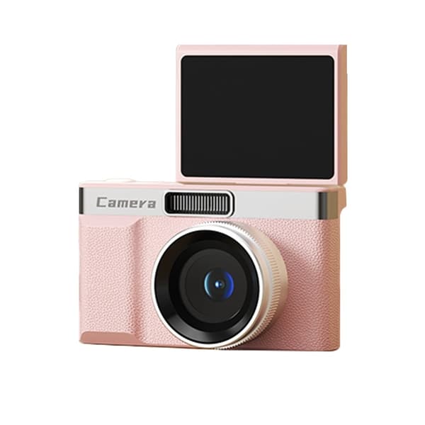 Retro Digitalkamera med Hög Pixel Dubbla Linser, 5x Optisk Zoom och 2.4\" LCD-Skärm Rosa