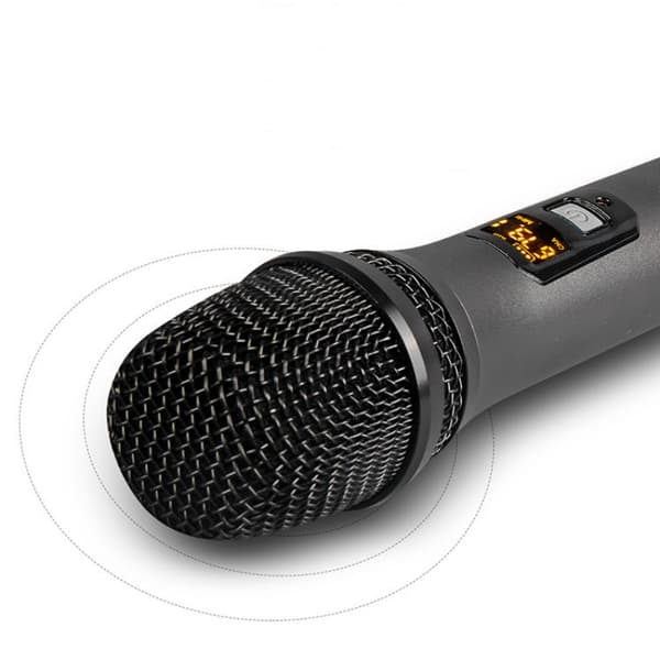 2 stk trådløse mikrofoner Bluetooth Reverb med Android-portkabel Svart