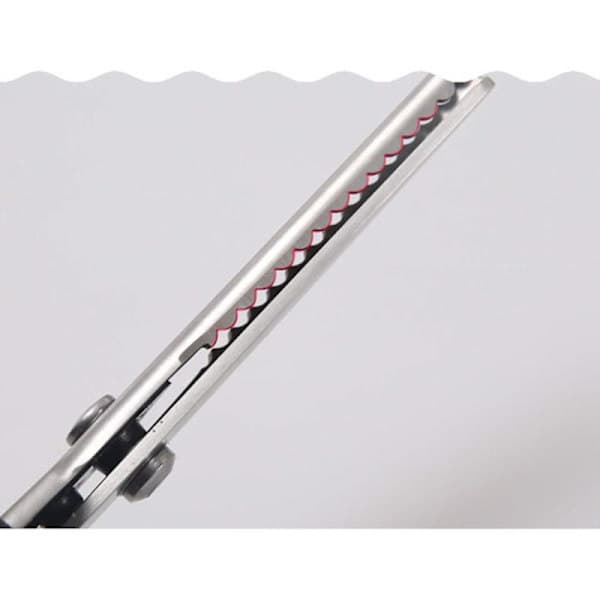 2 st saxar, tandade saxar, mönstersaxar, komfortgrepp (tandade kanter), professionella sysaxar Zig Zag-saxar (5 mm)