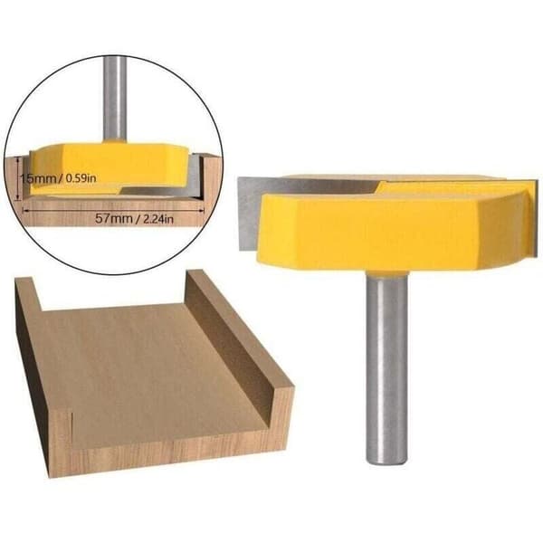 8mm skaftfræser. Fræser til fræsere, trimmere og spindelformere. 8x57mm bundfræser og overfladefræser til efterbehandling