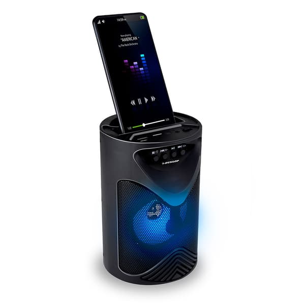 Dunlop Bluetooth Speaker with FM Radio and Mobile Stand