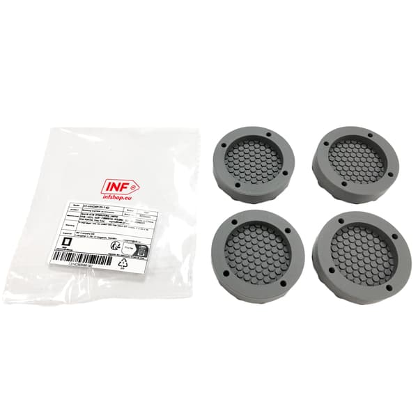 Anti-Vibration Washing Machine Feet - Non-Slip & Shock Absorbing (4-pack) Gray
