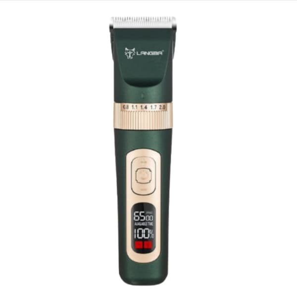 Professional Cordless Pet Hair Clipper with Ceramic Blade and Digital Display, Compatible with Various Animals