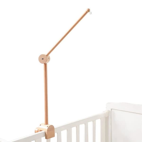 Mobilholder i tre til babyseng, mobilholder til stellebord