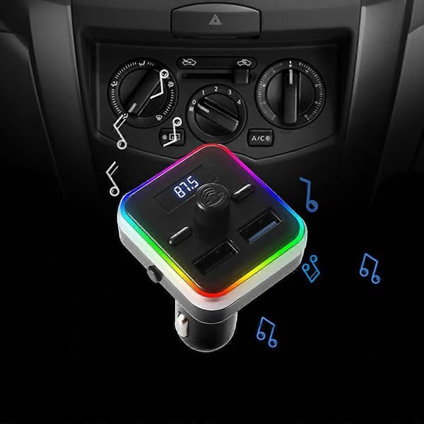 Bluetooth-kompatibel 5.0 Bil MP3-spiller Håndfri Samtale Dobbel USB Billadere