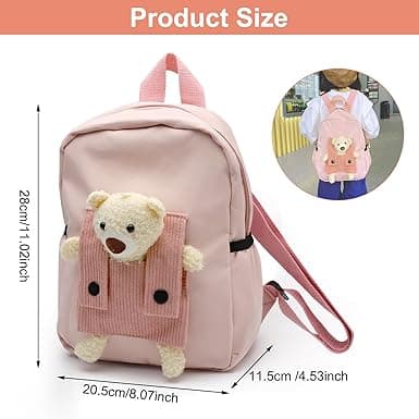 Kids Backpack Girl Kindergarten Backpack Cute Bear Kids Backpack for 2-5 Years Old Children Kindergarten Backpack Mini