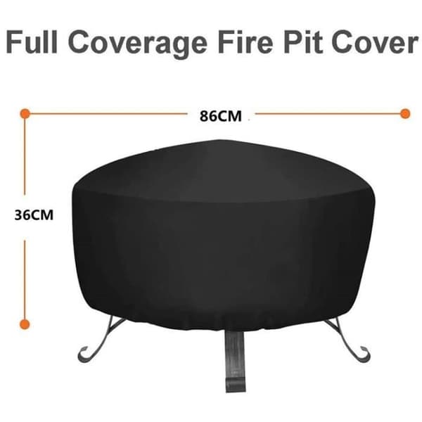Rundt bålstedsovertræk med snøre, 86*36 cm / 33,86''x14,17'' (ca.)