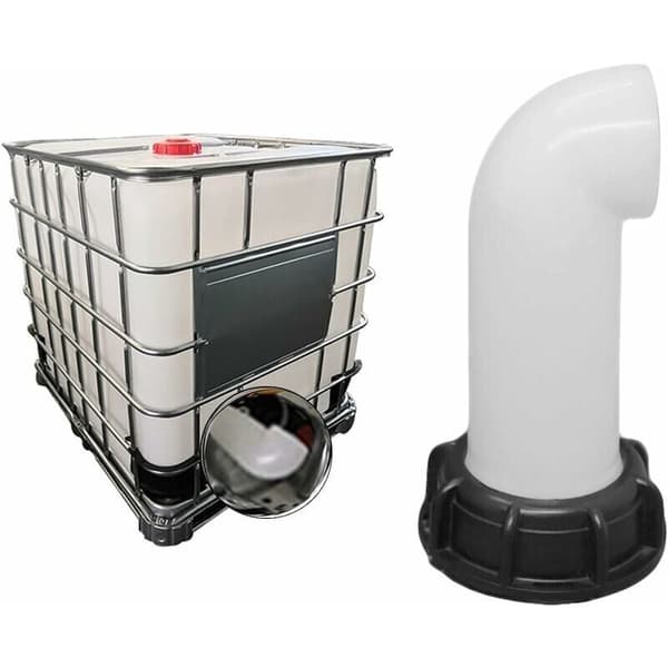 AIMOONSA 2 stk vanntankdyseventil. Vanntankventil. 60 mm IBC vanntankadapter. For IBC-tanker (hvit)