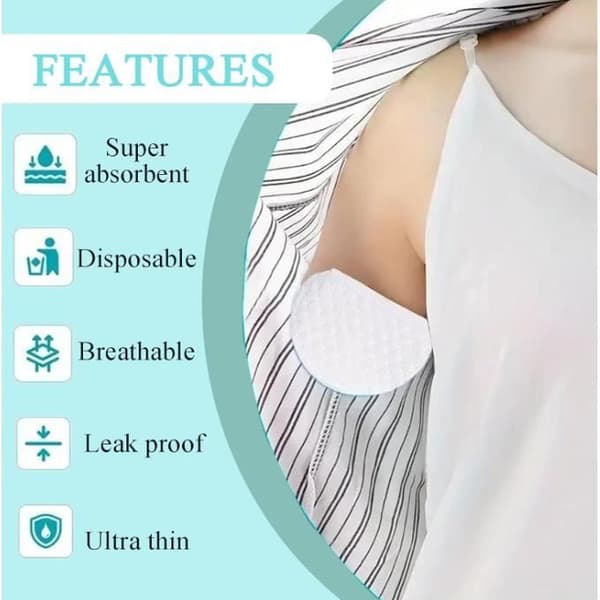 Antiperspirantplaster - Underarmsbeskyttelsesplaster - 50 Stykker