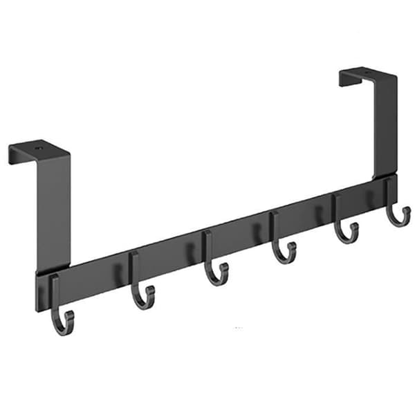 Door Coat Rack - Coat Rack for Bedroom, Bathroom, Kitchen, Coat Hook, Coat Hanger (6 Hooks)