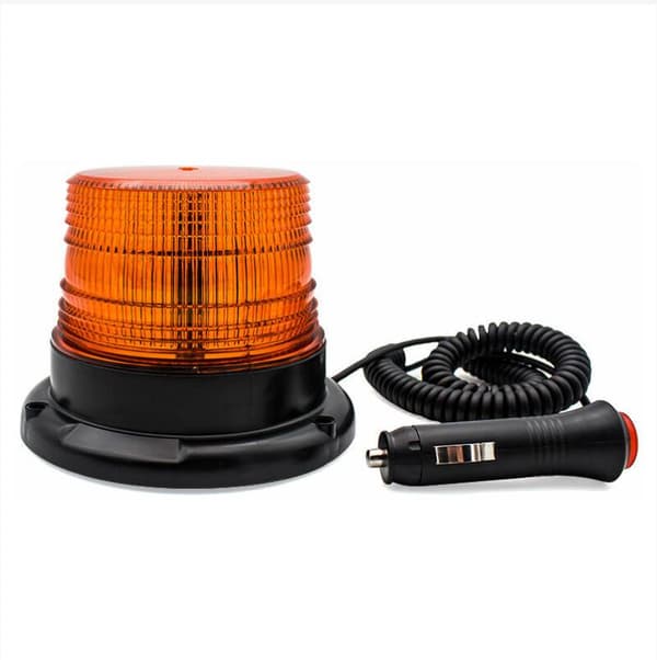 Trådløs 12V Strobelys LED Nødblinklys med Magnetisk Base (Ravfarvet)